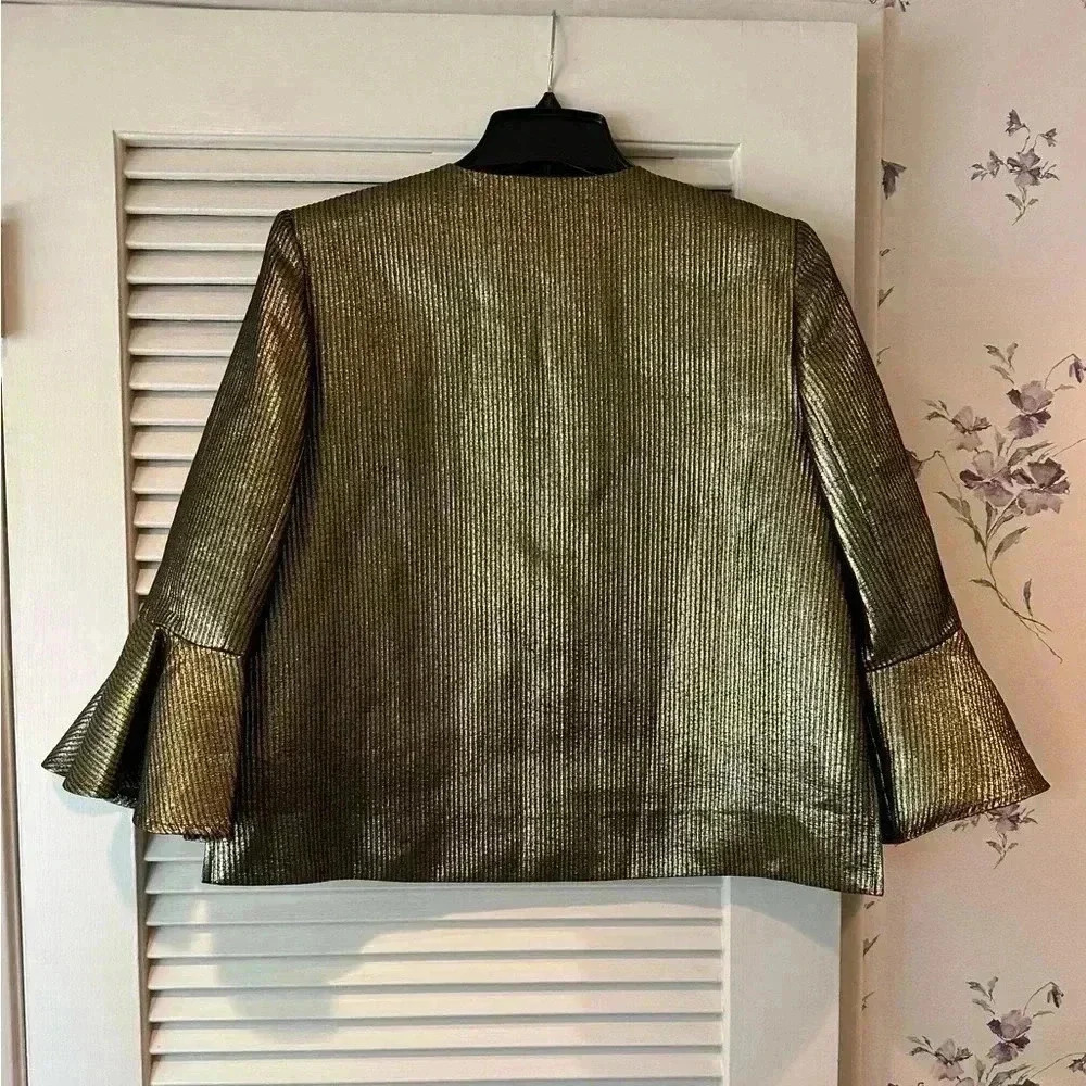 BCBGMaxAzria Metallic Gold Top in Size Small - Picture 3 of 6